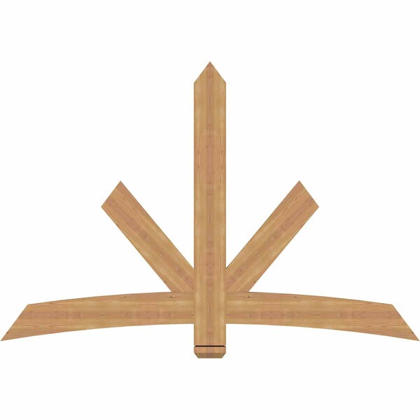 Ekena Millwork Alberta Smooth Timber Gable Bracket, Western Red Cedar, 72"W x 48"H x 1 1/2"D x 5 1/2"F, 16/12 Pitch GBW072X48X0206ALB00SWR - main